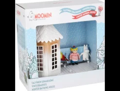 Muumi Talvinen uimahuone ja 3 hahmoa